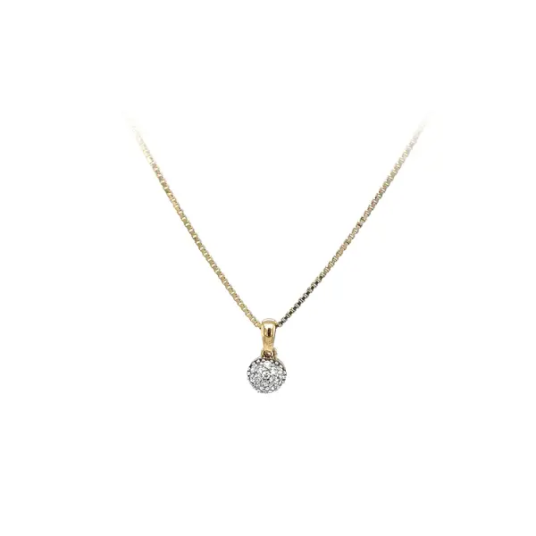 Gold Pendant with Zircons