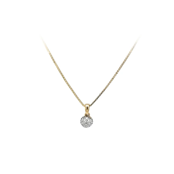 Gold Pendant with Zircons
