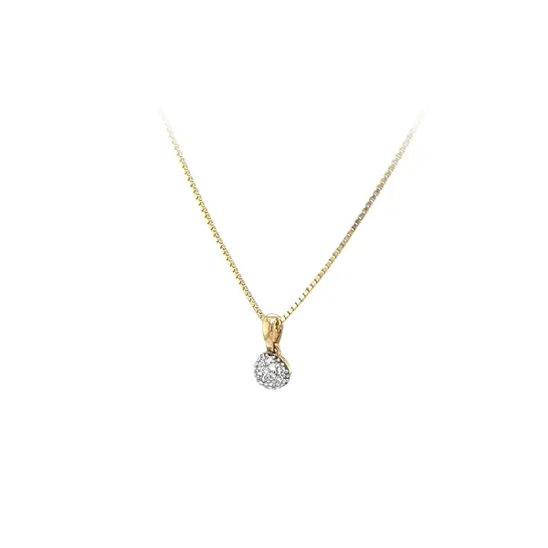 Gold Pendant with Zircons