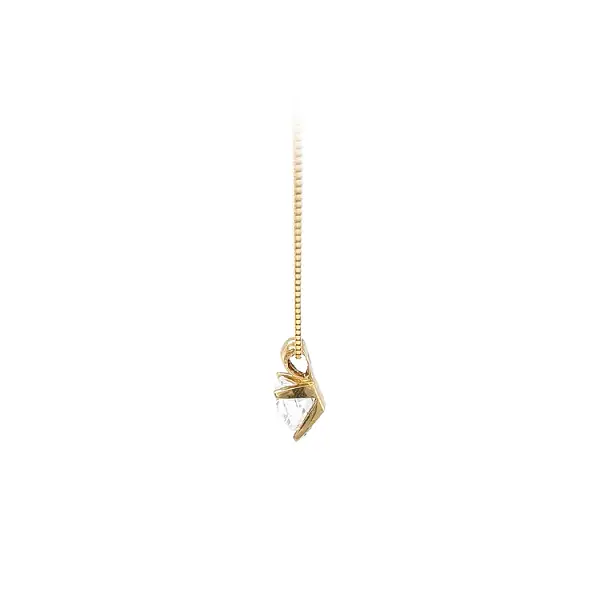 Gold Pendant Solitaire with Zircon