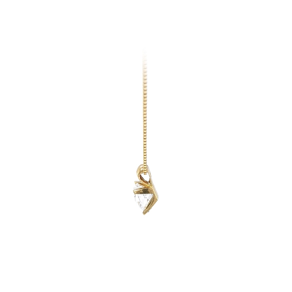 Gold Pendant Solitaire with Zircon