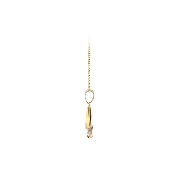 Gold Pendant with Zircon