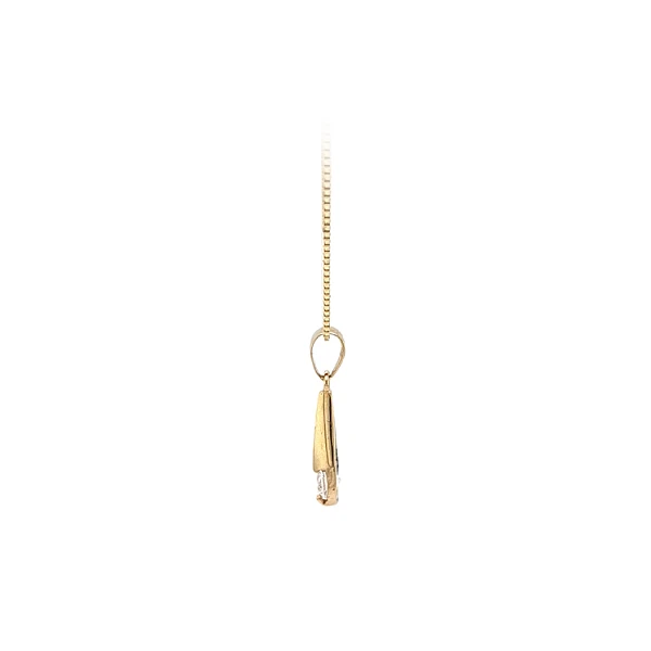 Gold Pendant with Zircon