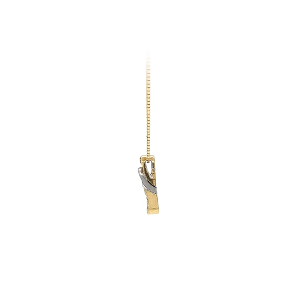 Gold Pendant with Zircons