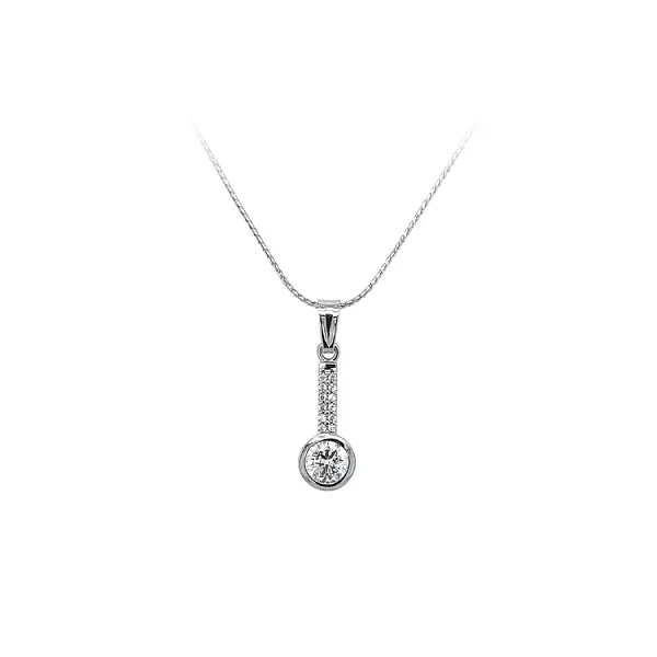 Pendant with White Gold Zircons