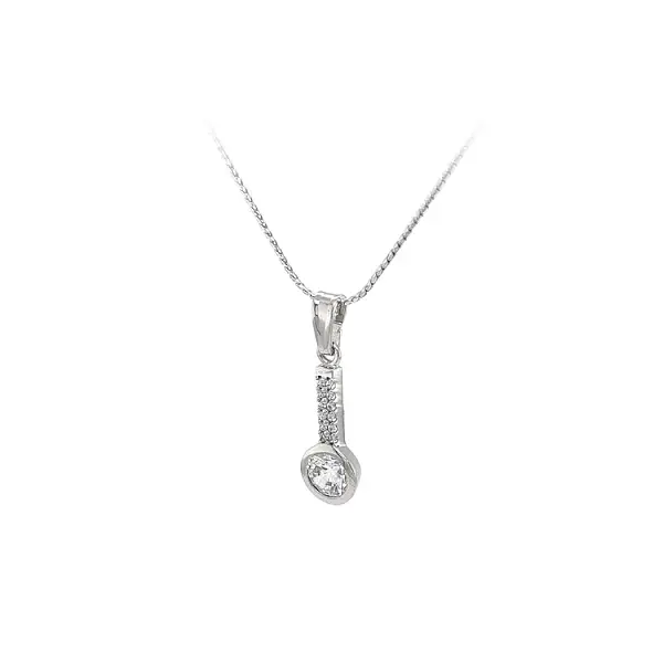 Pendant with White Gold Zircons