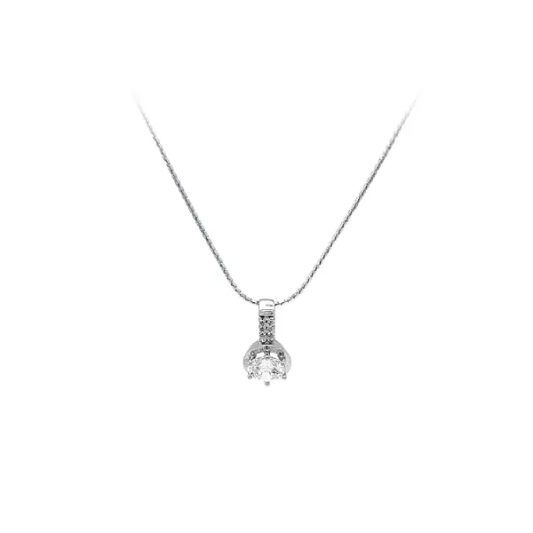 Pendant with White Gold Zircons