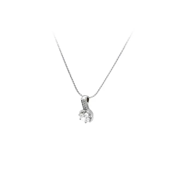 Pendant with White Gold Zircons