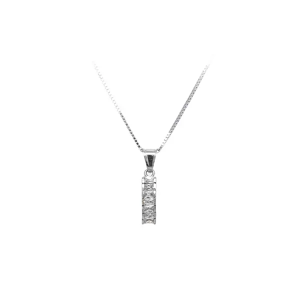 Pendant with White Gold Zircons