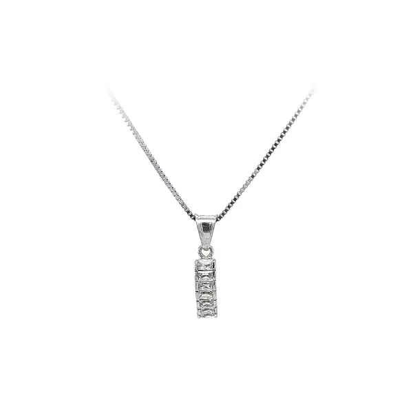Pendant with White Gold Zircons