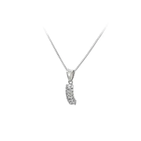 Pendant with White Gold Zircons