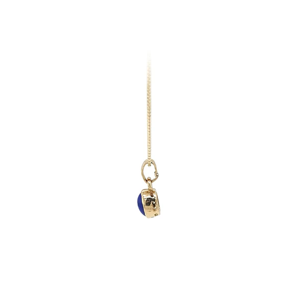 Gold Pendant with Lapis Lazuli