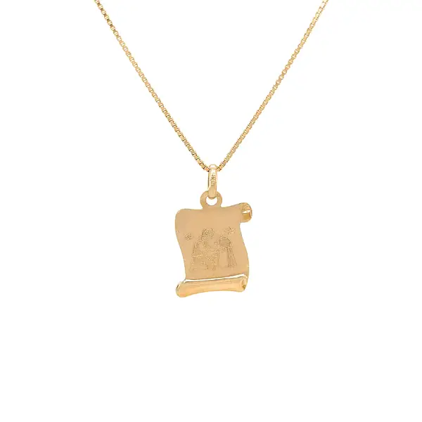 Gold Pendant Aquarius