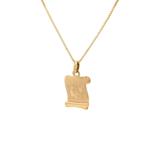 Gold Pendant Aquarius