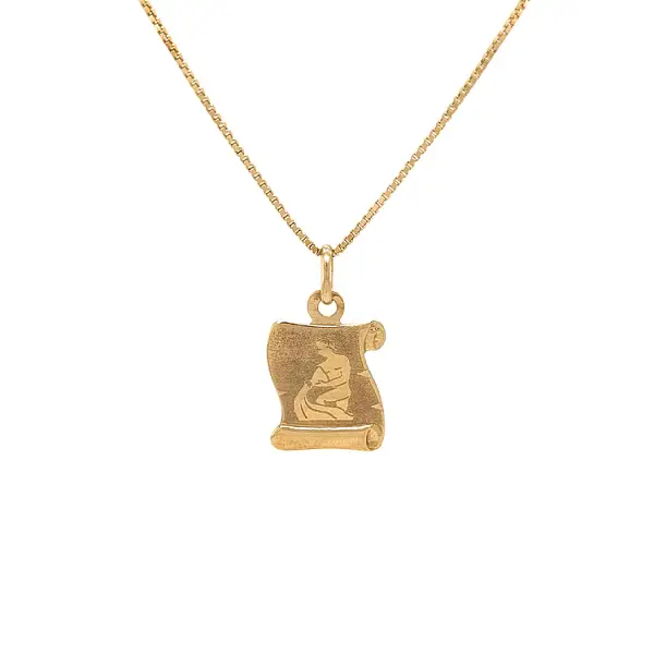 Gold Pendant Aquarius