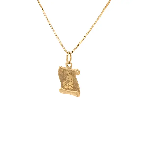 Gold Pendant Aquarius