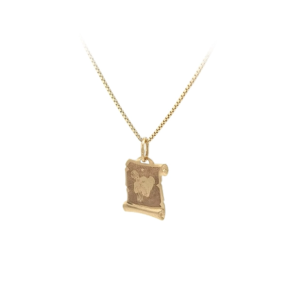 Gold Pendant Aquarius
