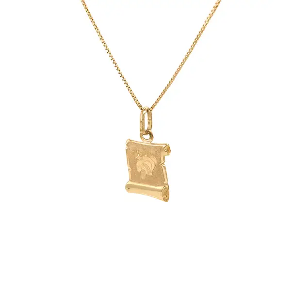 Gold Pendant Aquarius