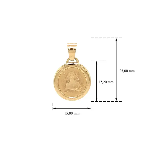 Gold Pendant Sign of the Virgin