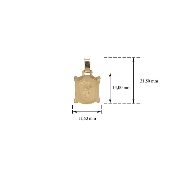 Gold Pendant Aquarius