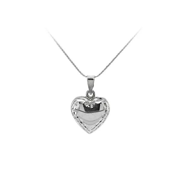 Pendant Heart of White Gold