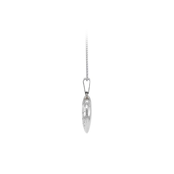 Pendant Heart of White Gold