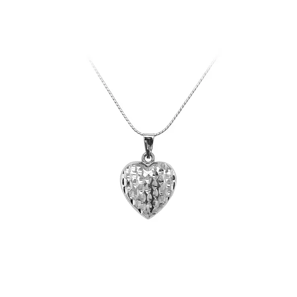 Pendant Heart of White Gold