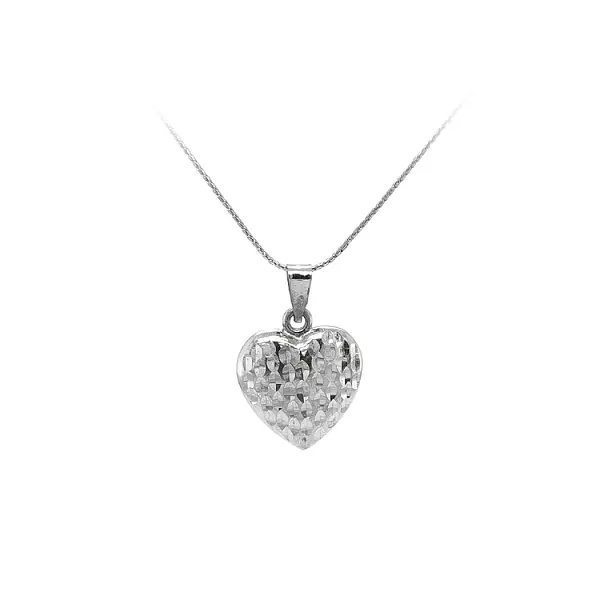 Pendant Heart of White Gold