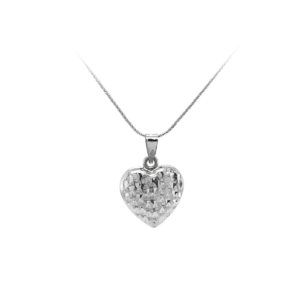 Pendant Heart of White Gold