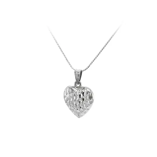 Pendant Heart of White Gold