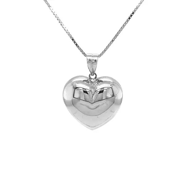 White Gold Heart Pendant