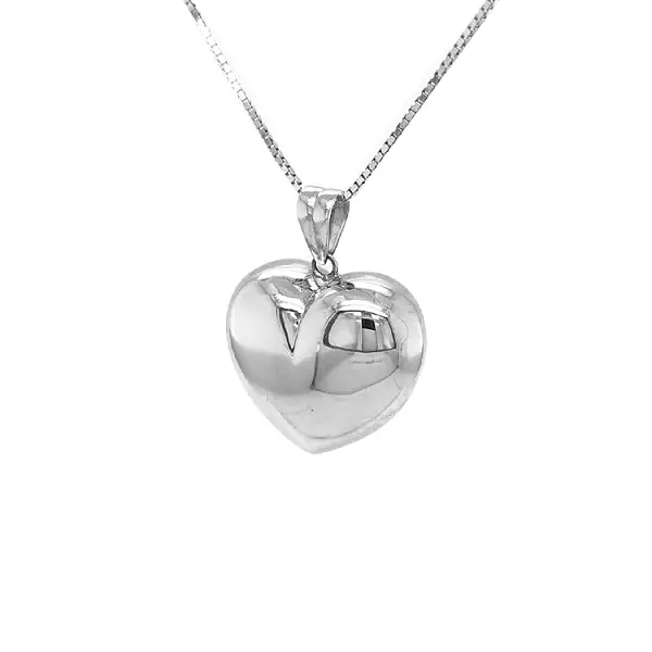 White Gold Heart Pendant