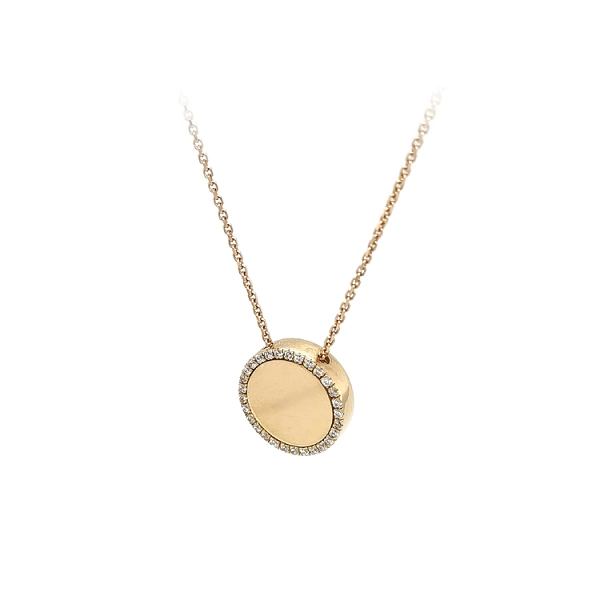 Gold Necklace with Zircons