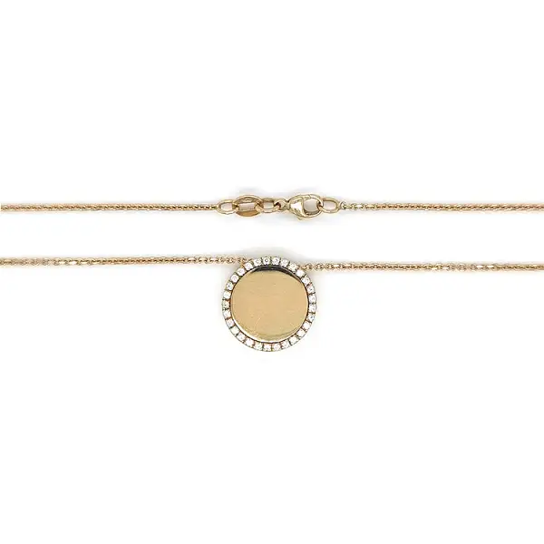 Gold Necklace with Zircons