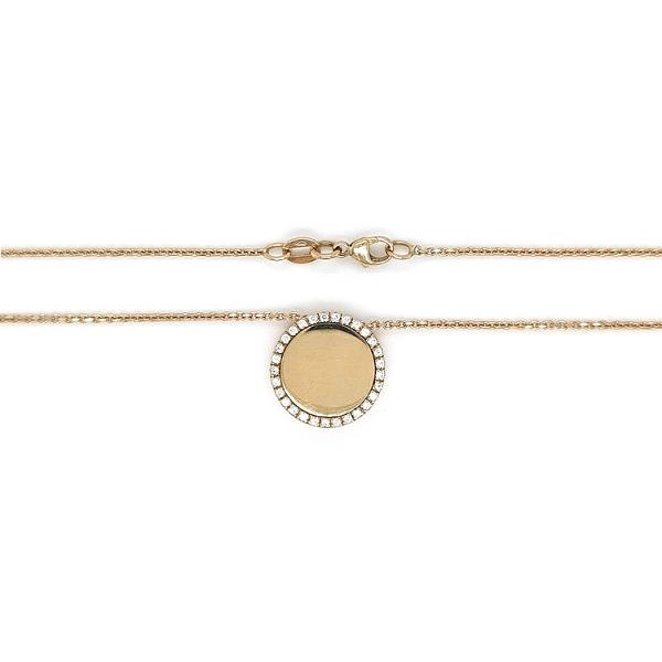 Gold Necklace with Zircons