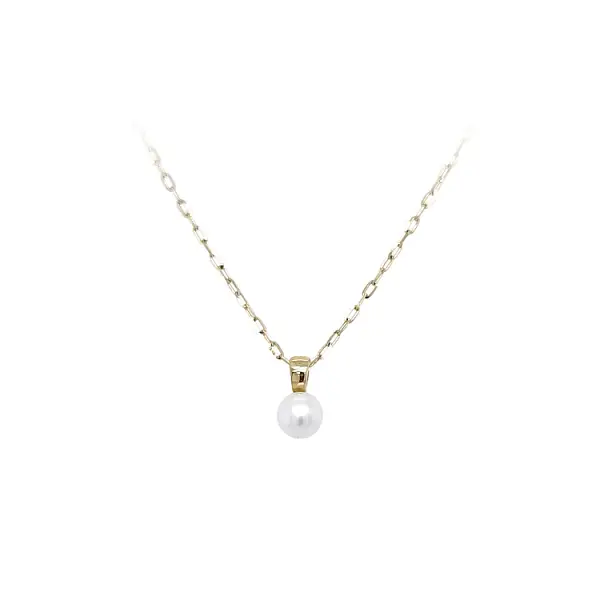 Gold Pendant with Pearl