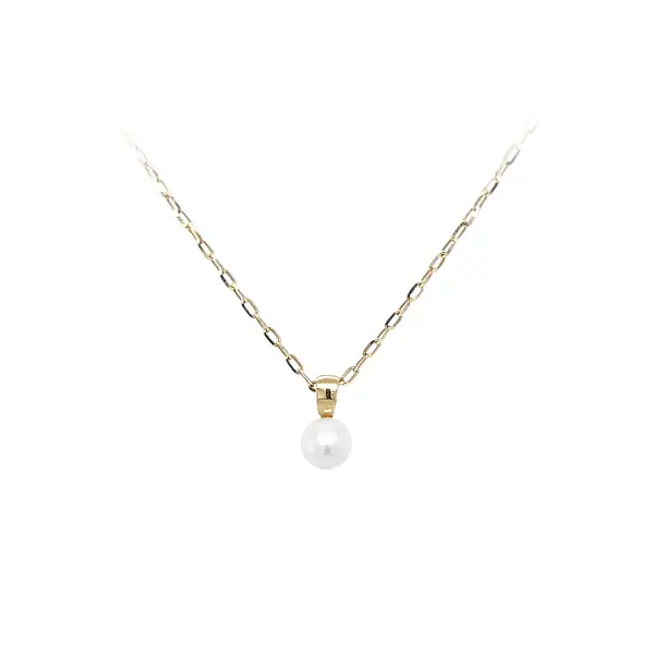 Gold Pendant with Pearl