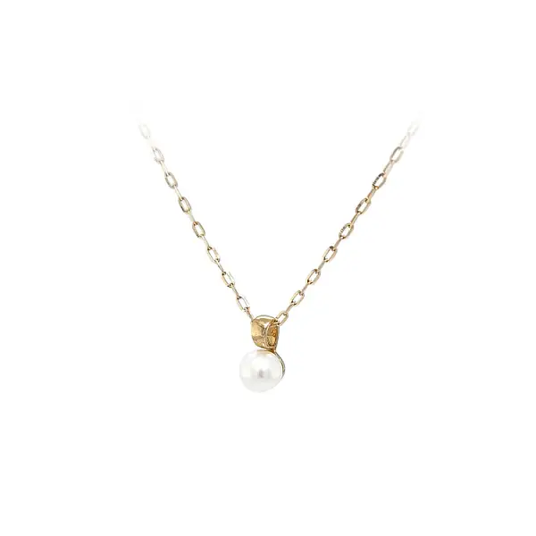 Gold Pendant with Pearl