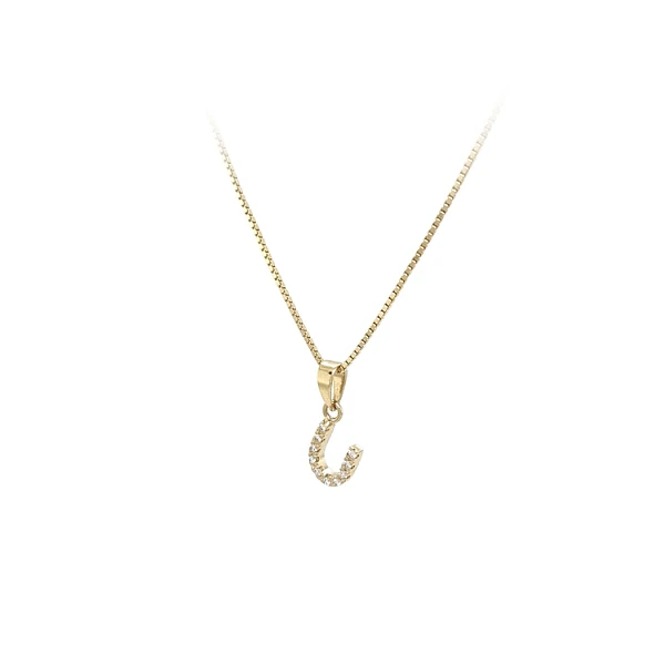 Gold Pendant Letter U