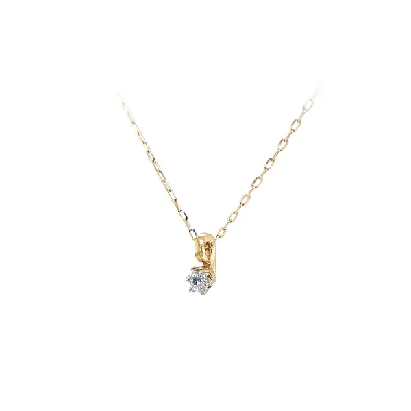 Gold Pendant with Blue Stone