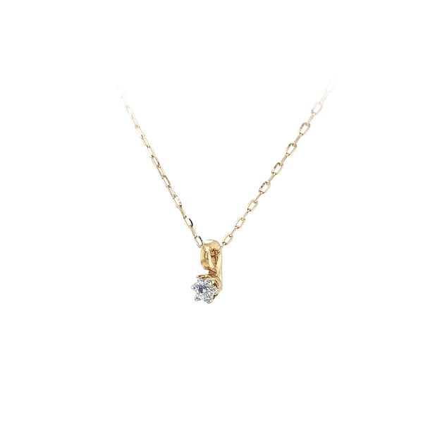 Gold Pendant with Blue Stone