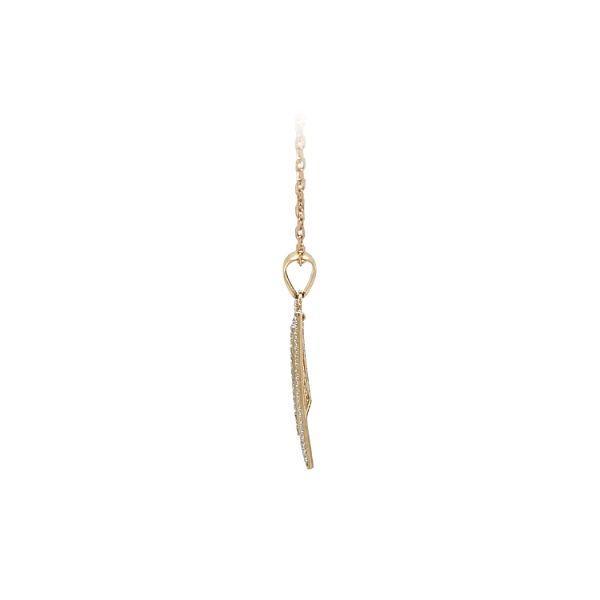 Gold Pendant with Zircons