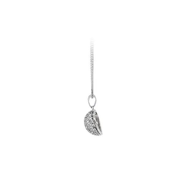 Pendant Heart with White Gold Zircons