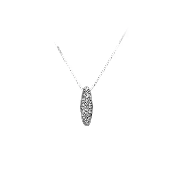 Pendant with White Gold Zircons