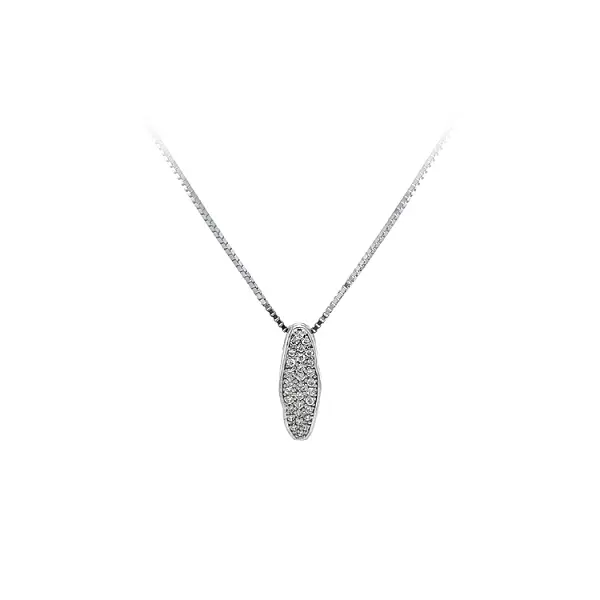 Pendant with White Gold Zircons