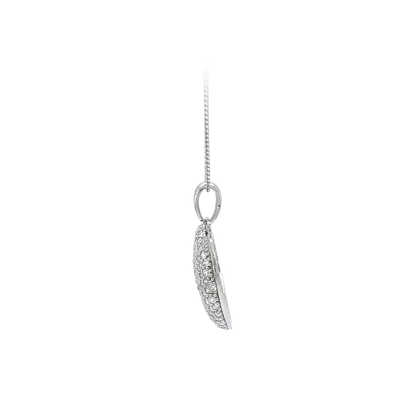 Pendant Heart with White Gold Zircons
