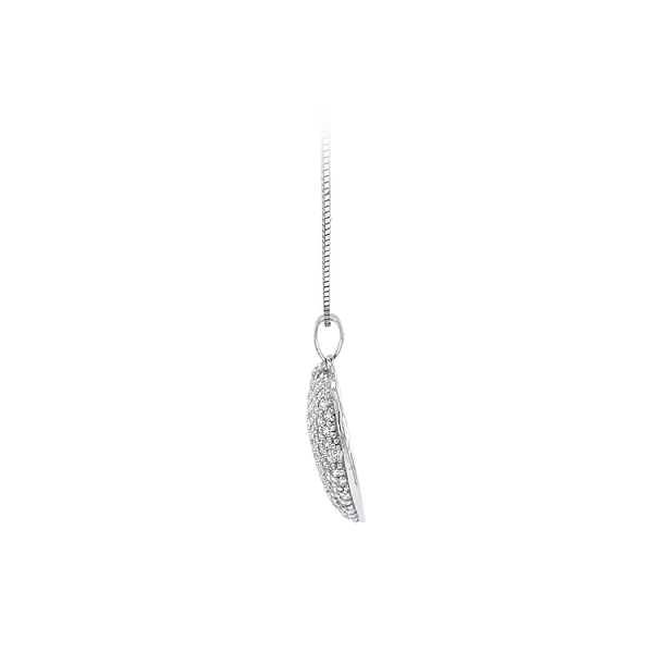 Pendant Heart with White Gold Zircons