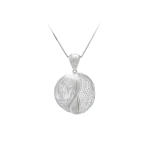Ladies Pendant made of White Gold