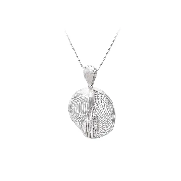 Ladies Pendant made of White Gold