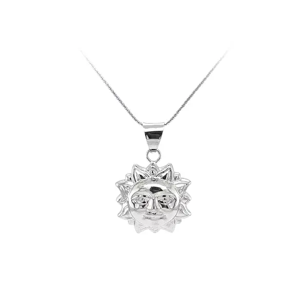 Pendant of the Sun made of White Gold